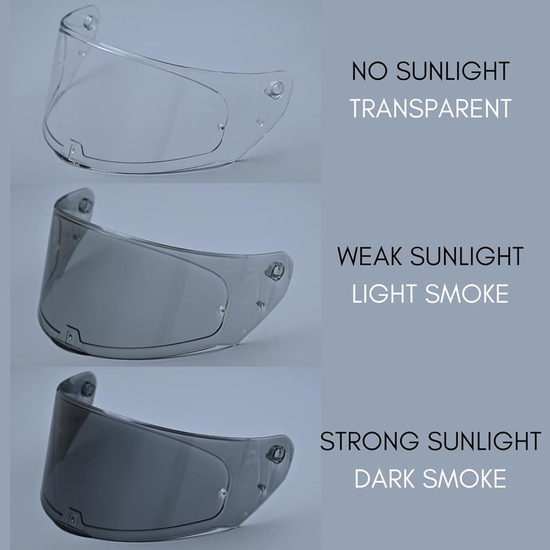 Logto Compatible with LS2 FF353/320/328/800 Helmets Visor Tint Replacement Motorcycle Helmet Face Shield (Clear to Smoke) - Image 3
